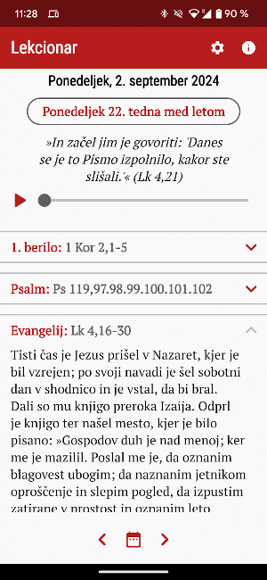 Lekcionar Screenshot 0