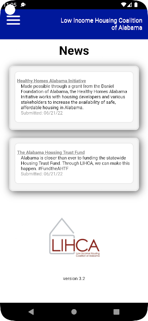 LIHCA Mobile App Screenshot 1