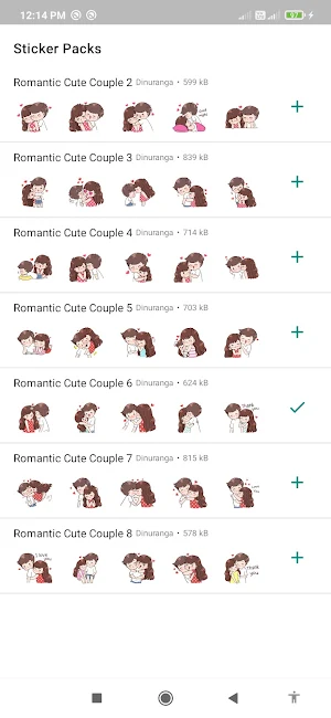 Romantic Couple Love Stickers Screenshot 1