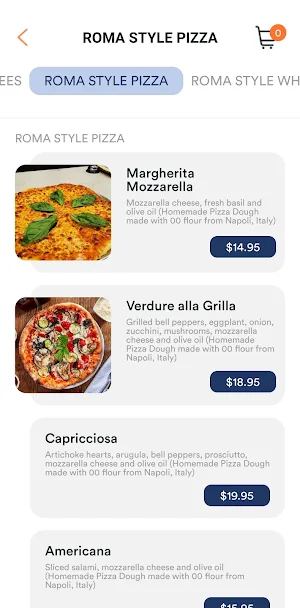 Justino's Wood Oven Pizza Screenshot 1