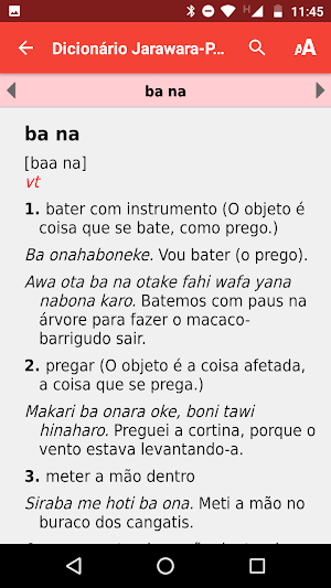 Jarawara-Portuguese Dictionary Screenshot 0