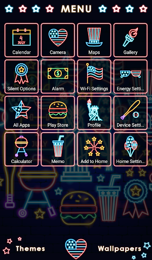 Neon America Theme +HOME Screenshot 1