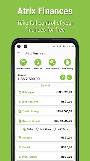 Atrix Finances Screenshot 0