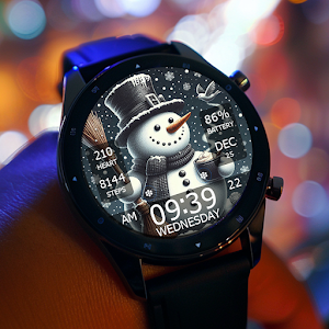 Key WF55 Snowman Watch Face Screenshot 1