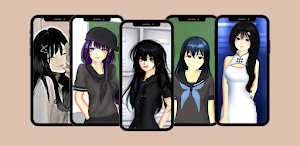 Sakura Wallpaper School Girls Screenshot 1