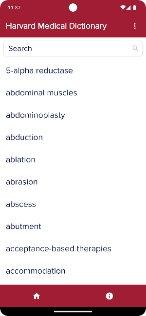 Harvard Medical Dictionary Screenshot 0