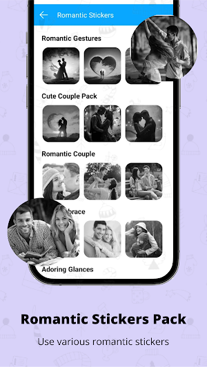 Romantic Love Kiss WAstickers Screenshot 1