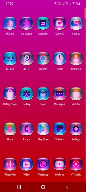 Colorful Glass ONE UI IconPack Screenshot 2