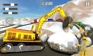 Snow Excavator Gigantic Crane 3D: Snow Plow Game Screenshot 3
