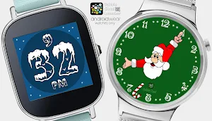 Winter Watch Face Pack Free - Snow Santa Christmas Screenshot 0