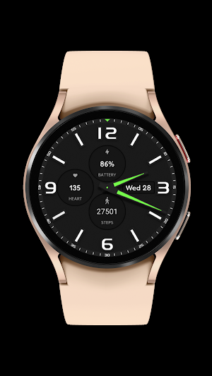 Mechanical Green watch face Screenshot 1