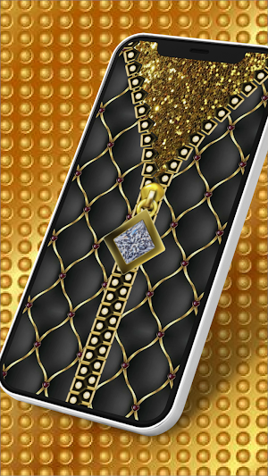 Gold Zipper Screen Lock Screenshot 3