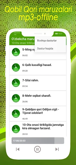 O'zbekcha ma'ruzalari- mp3. INTERNETSIZ. Screenshot 0