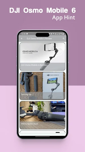 DJI Osmo Mobile 6 App Hint Screenshot 2