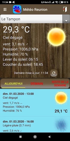 Weather Réunion Screenshot 0