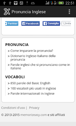 Dizionario Pronuncia Inglese Screenshot 2