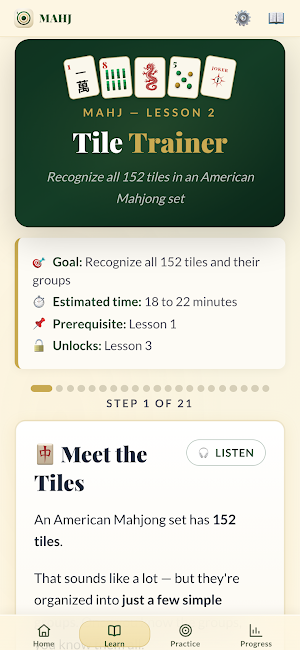 MAHJ: Learn American Mahjong Screenshot 3