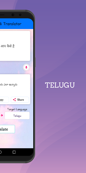 Telugu - Hindi Translator Screenshot 2