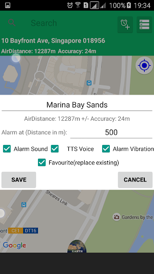 GPS Alarm/ Location Alarm Screenshot 2