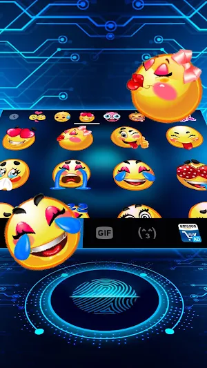 Tech Fingerprint Keyboard Theme Screenshot 3