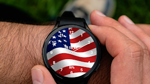 Animated USA Flag Analog WF Screenshot 0