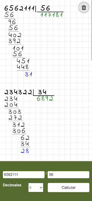 Calculadora Divisiones Fáciles Screenshot 1