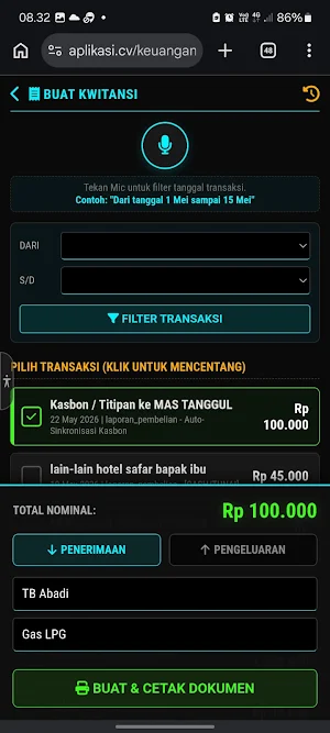 Admin Keuangan Screenshot 0