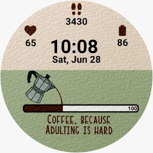 Coffee Recharge watch face Screenshot 2