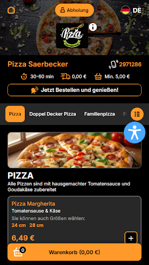Pizza Saerbecker Liefert Screenshot 1