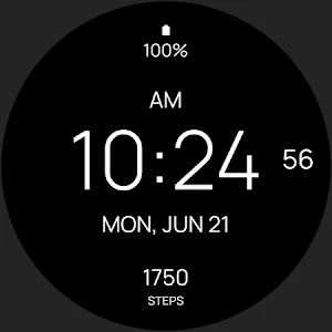 Black Fit Watch Face Screenshot 3