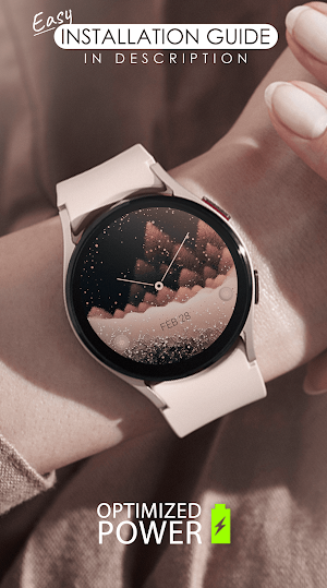 Winter Rose Gold watch face Screenshot 1