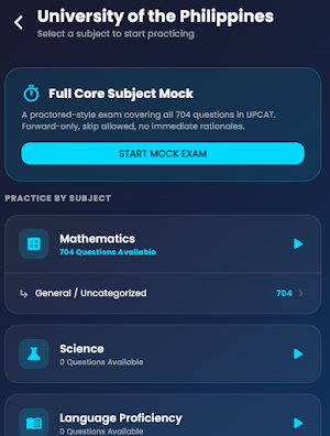UPCAT USTET DCAT ACET REVIEWER Screenshot 1