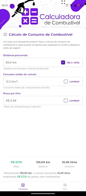 Calculadora de Combustível Screenshot 0