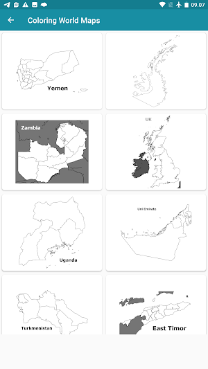 Map coloring book Screenshot 2