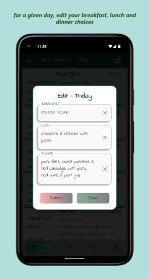 Meal Planner Screenshot 2