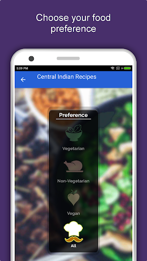 Central Indian Food Recipes Screenshot 0