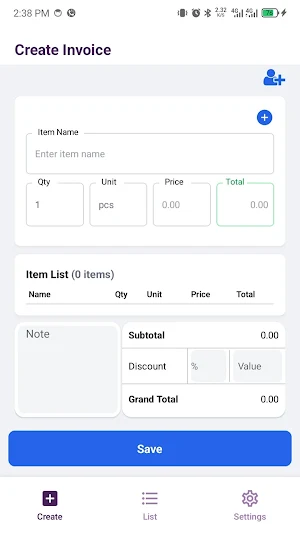 Invoice Screenshot 1