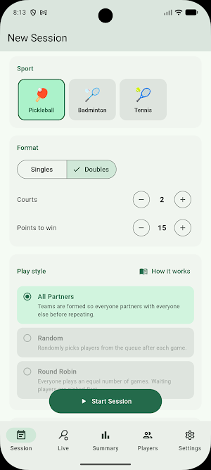 CourtFlow: Court Rotation Screenshot 2