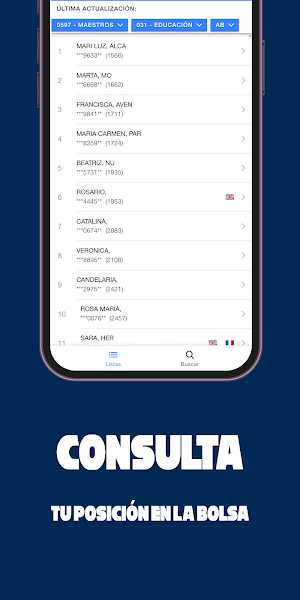 Bolsa Educación Interinos CLM Screenshot 1