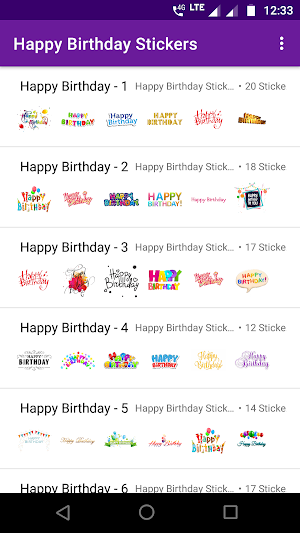 Happy Birthday Stickers - WA Screenshot 0