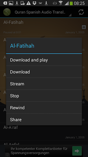 Quran Spanish Translation MP3 Screenshot 1
