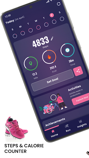 Pedometer & Step Counter App Screenshot 1