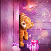 Lovely Heart Teddy - Wallpaper