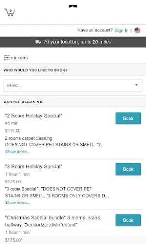 Just Right Carpet Cleaning SC Screenshot 0