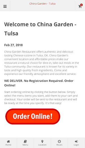 China Garden Tulsa Ordering Screenshot 0