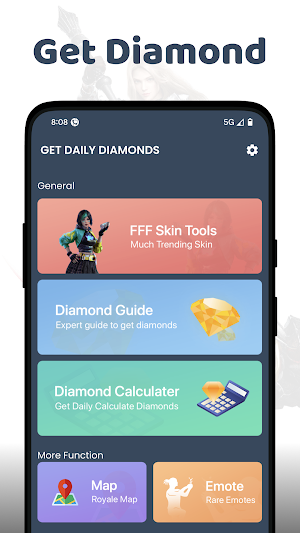 Get Diamond FFF Skin Emotes Screenshot 0