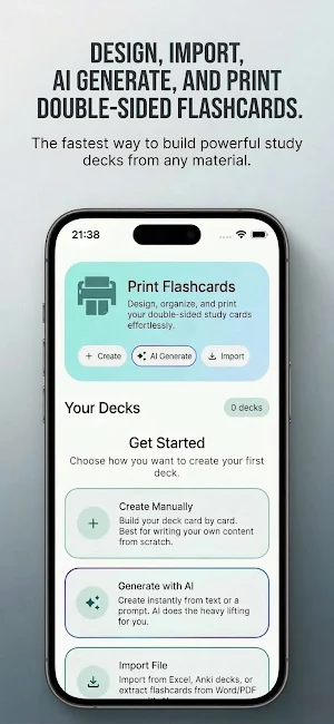 Print Flashcards: Double Sided Screenshot 0