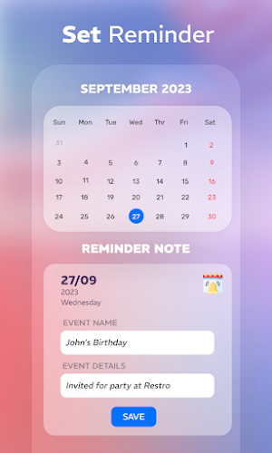 US Calendar Screenshot 1
