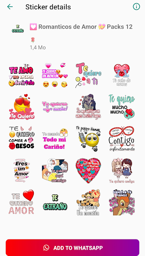 Stickers de Amor y Romanticos Screenshot 1
