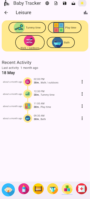 Newborn baby tracker Screenshot 3